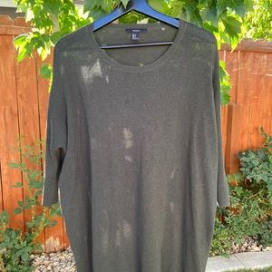 Dark green sweater dress.